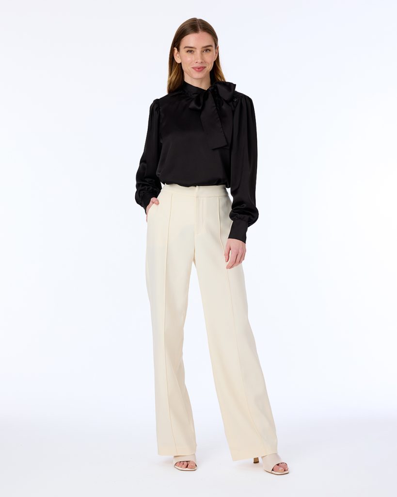 Bea bow blouse black
