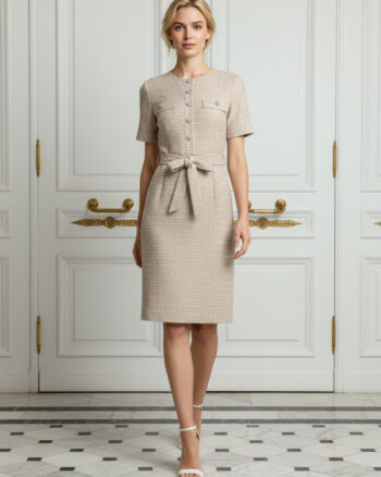 Kate tweed dress beige