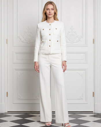 Alexandra tweed jacket white