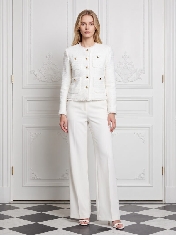 Alexandra tweed jacket white