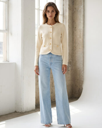 Reese cardigan feather white