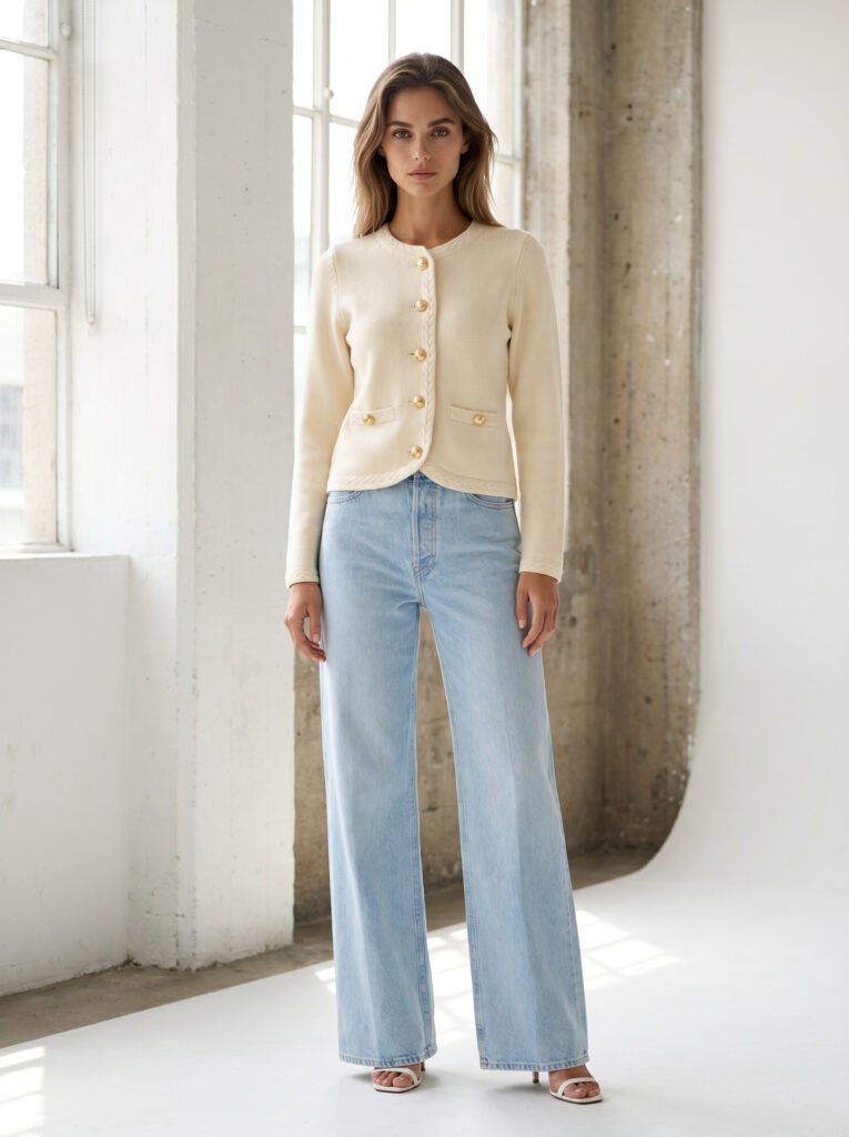 Reese cardigan feather white