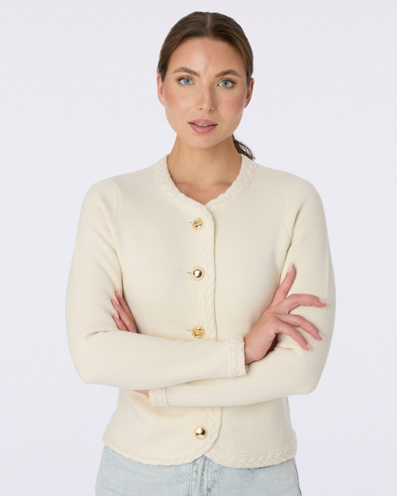 Reese cardigan feather white