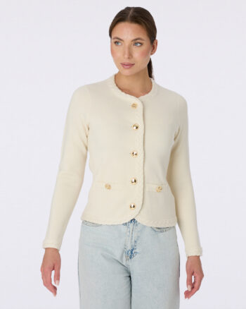 Reese cardigan feather white