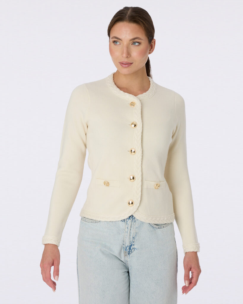 Reese cardigan feather white