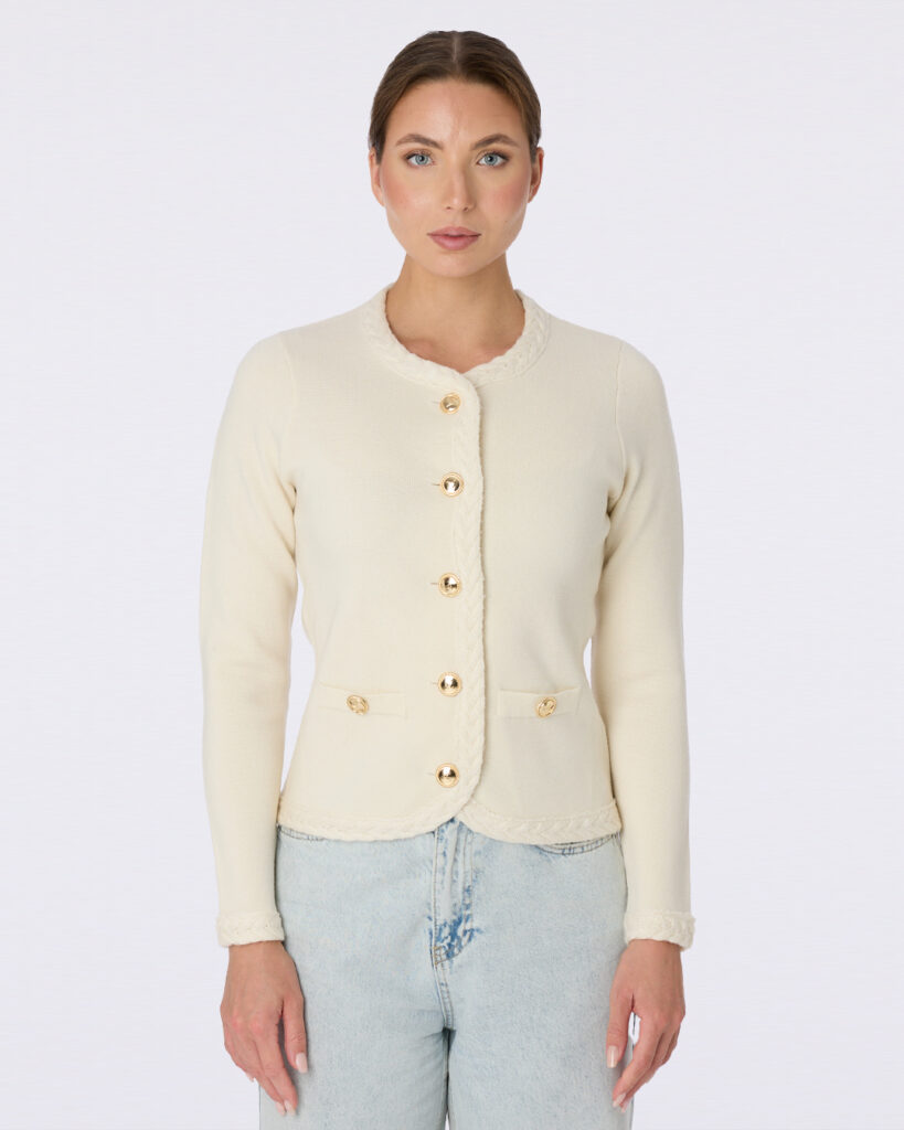 Reese cardigan feather white