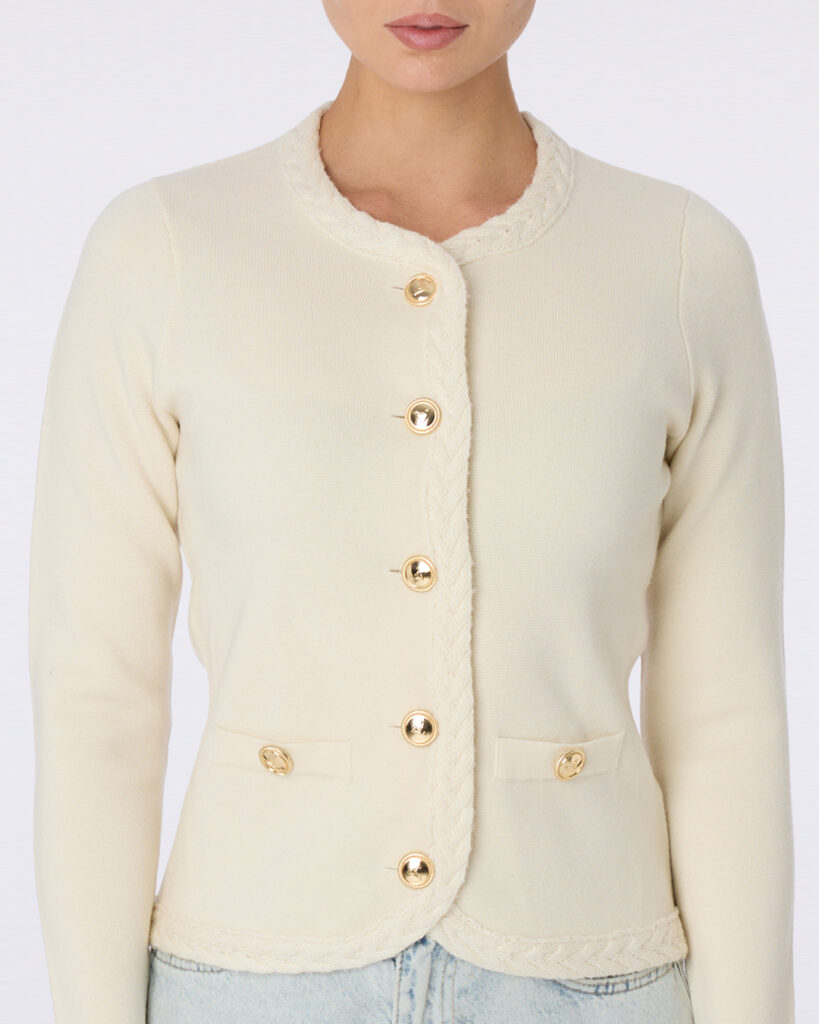 Reese cardigan feather white