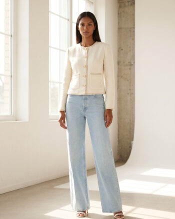 Alexa tweed jacket Cream White