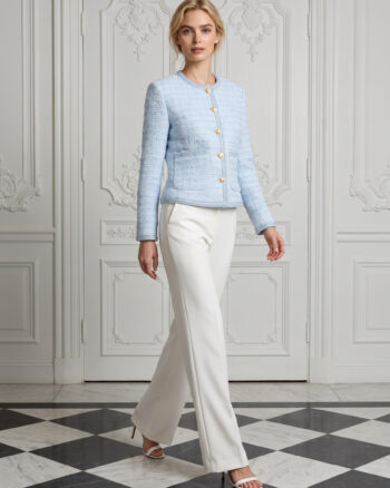 Alexa tweed jacket Light Blue