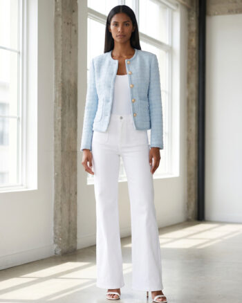 Alexa tweed jacket Light Blue