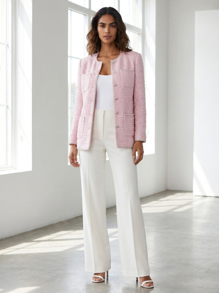 Elise tweed jacket Pink