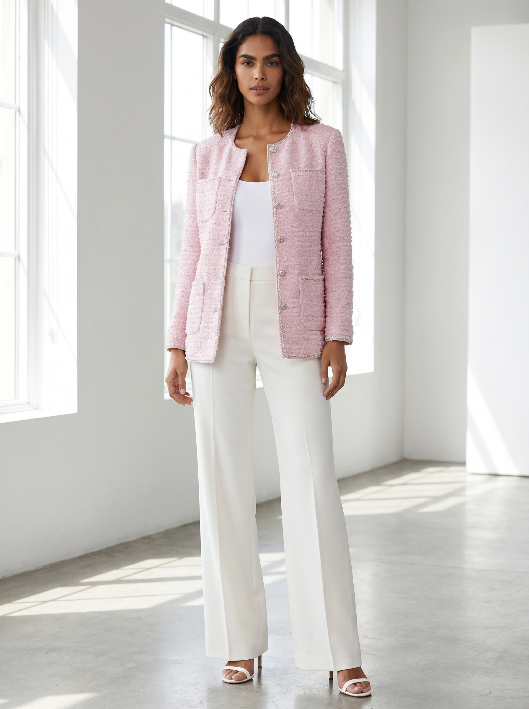 Elise tweed jacket Pink - Veronica Virta