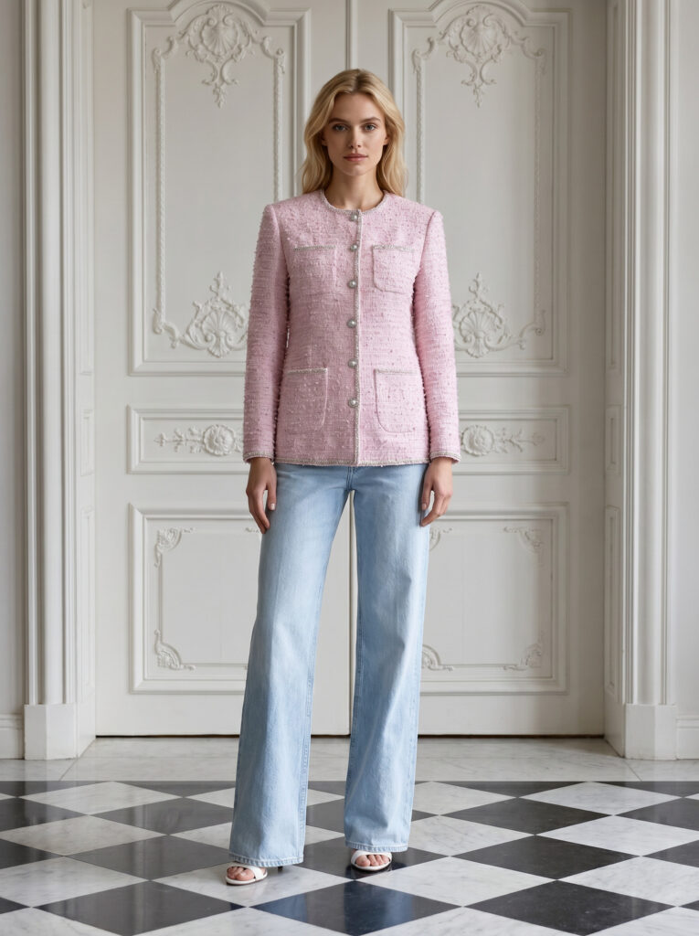 Elise tweed jacket Pink