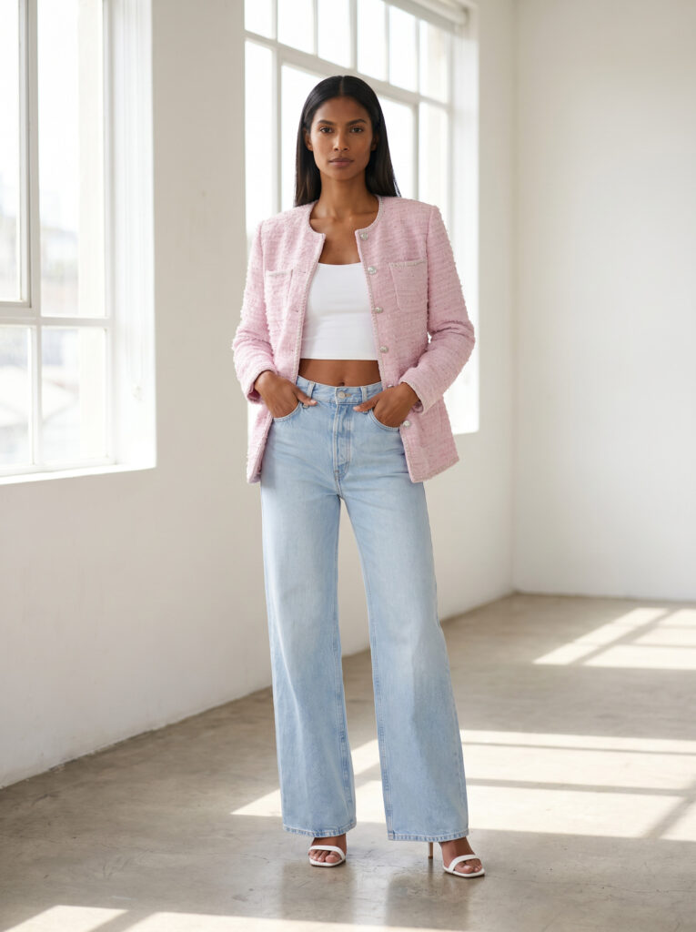 Elise tweed jacket Pink