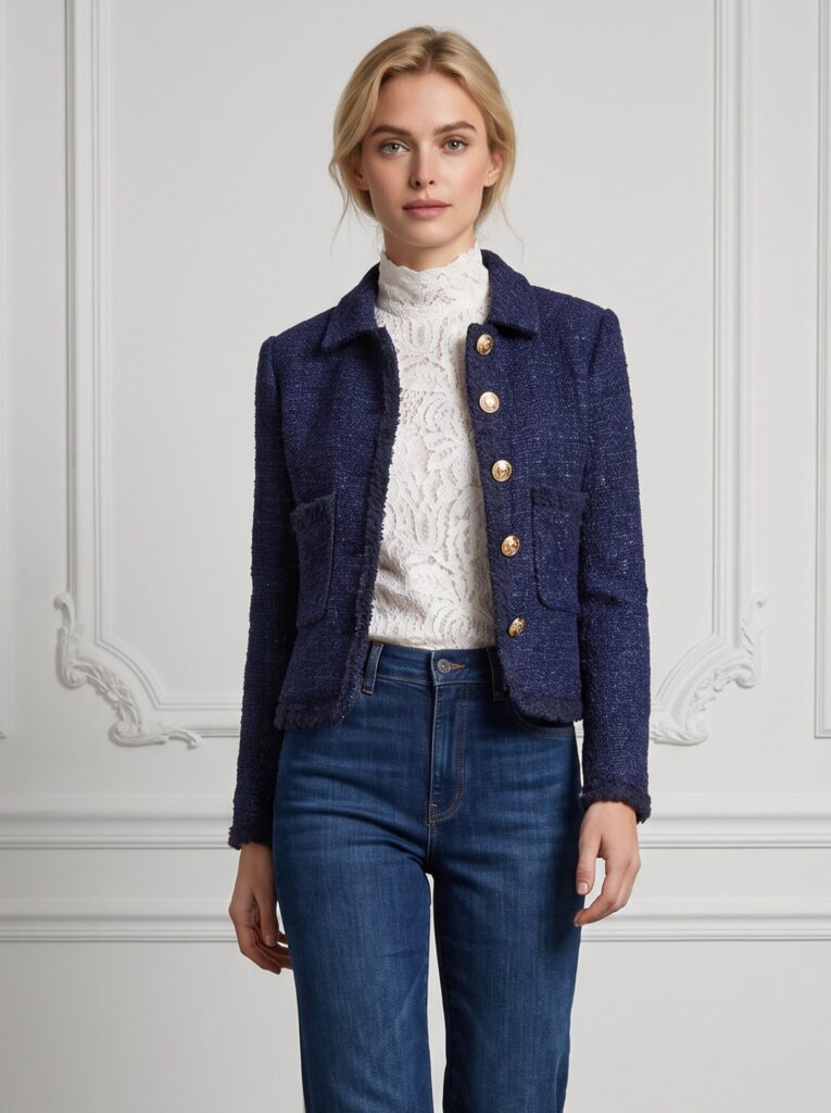 Madison tweed jacket Navy