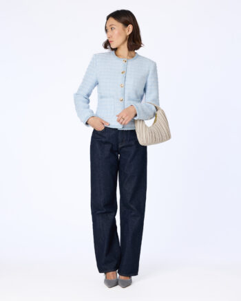 Alexa tweed jacket Light Blue