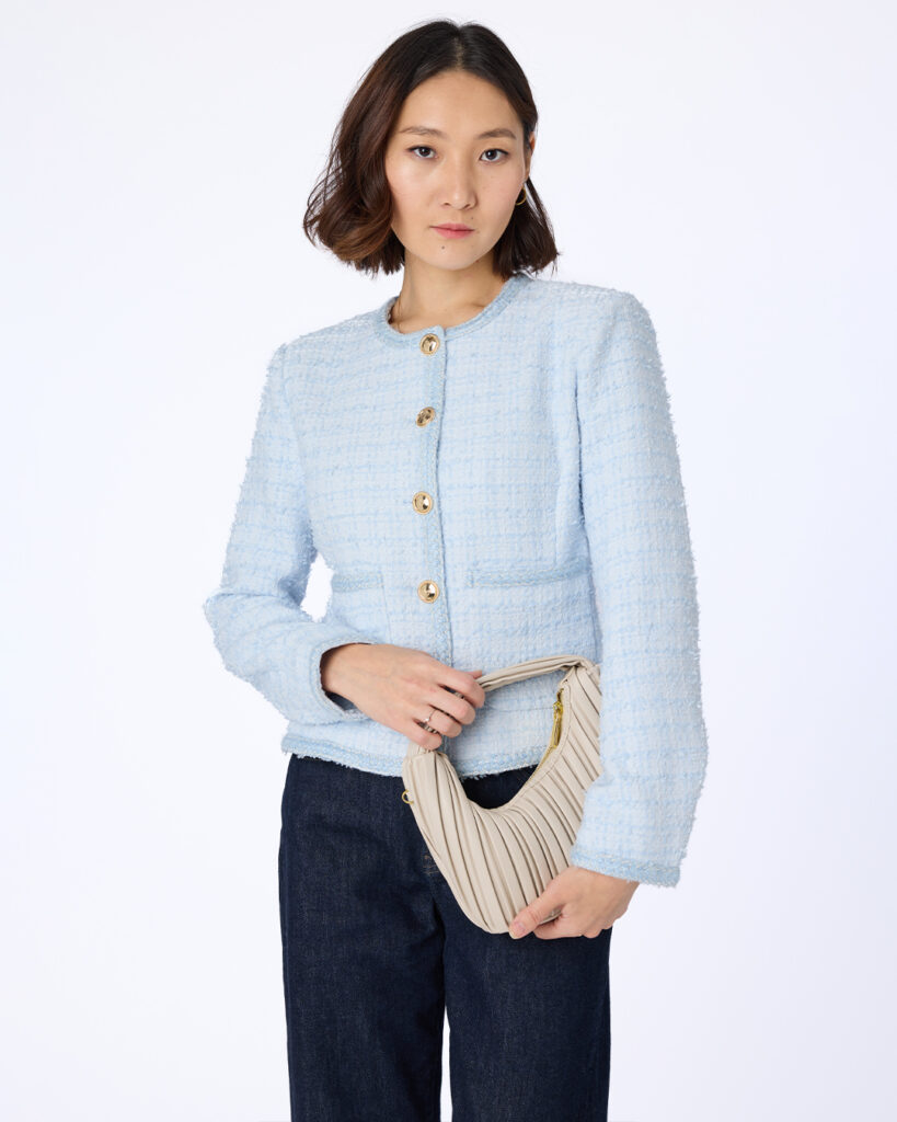 Alexa tweed jacket Light Blue