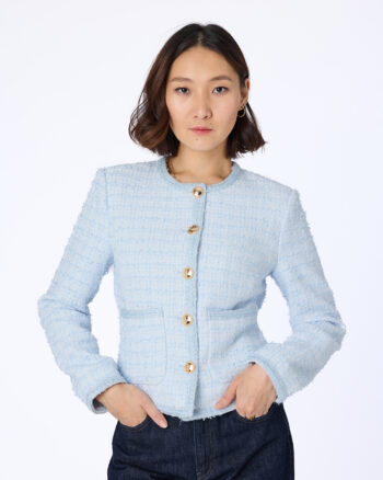 Alexa tweed jacket Light Blue