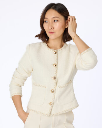 Alexa tweed jacket Cream White