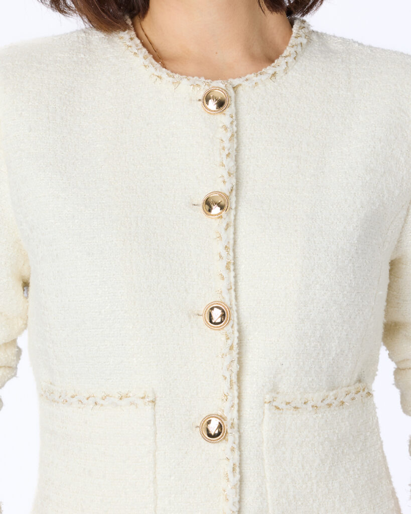 Alexa tweed jacket Cream White