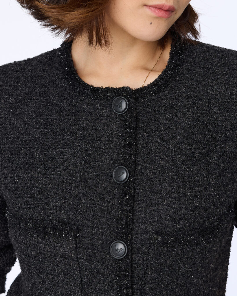 Alexa tweed jacket Black