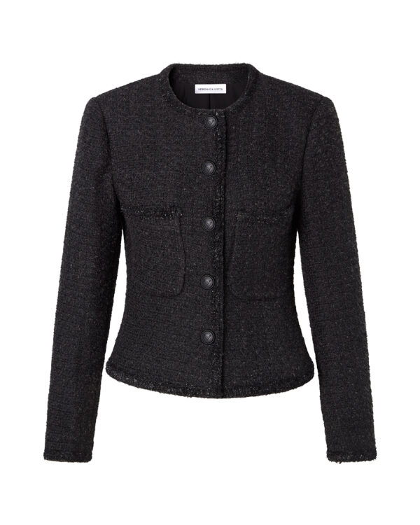 Alexa tweed jacket Black