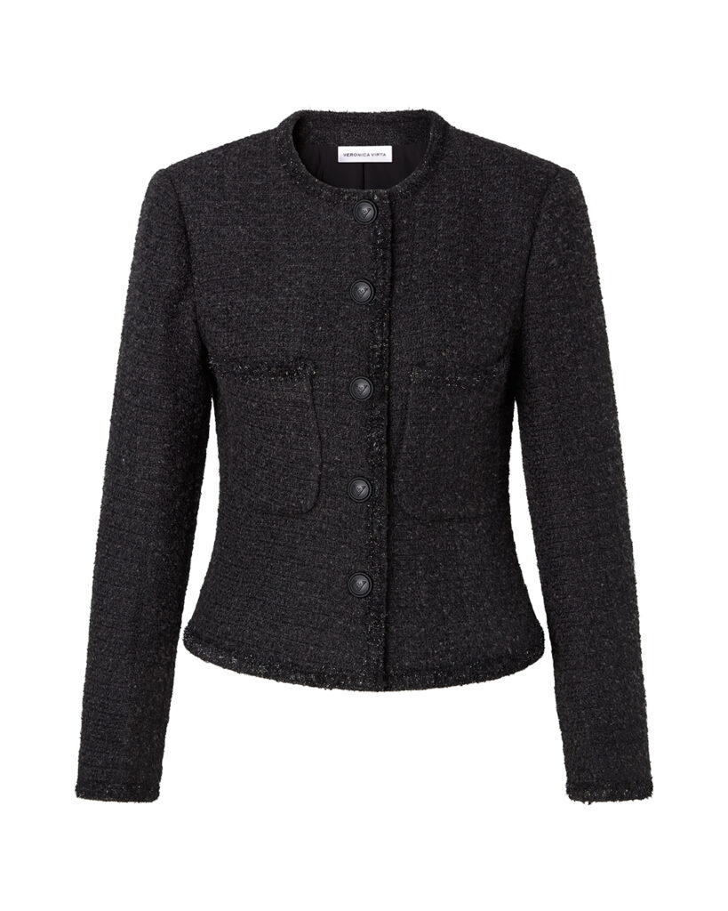 Alexa tweed jacket Black