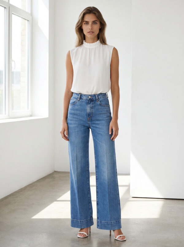 Emily frill blouse white