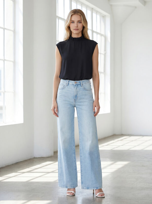 Emily frill top black