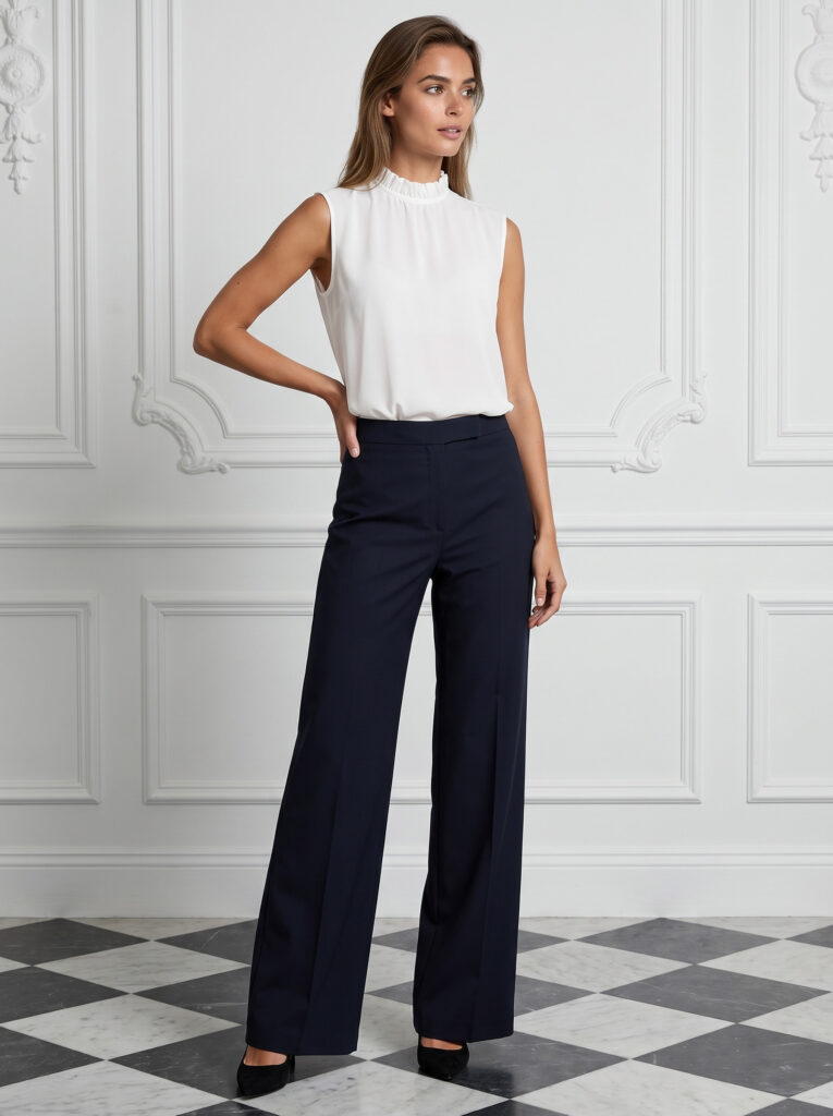 Emily frill blouse white