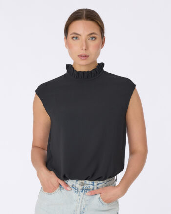 Emily frill top black