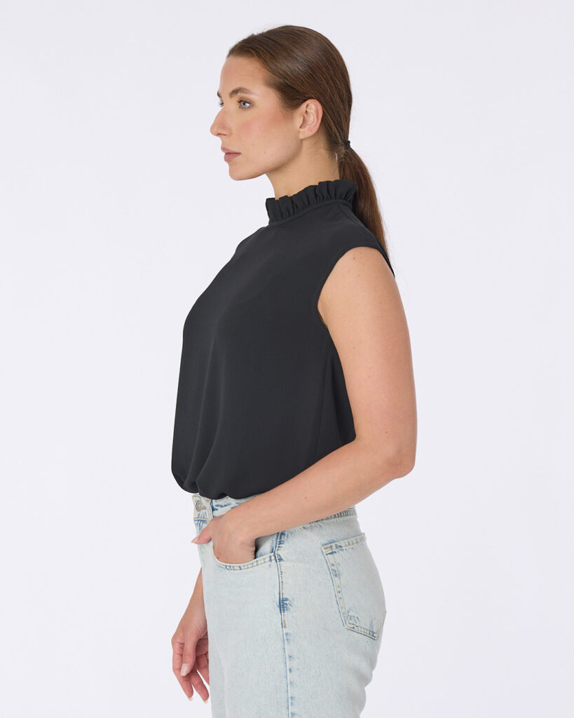 Emily frill top black