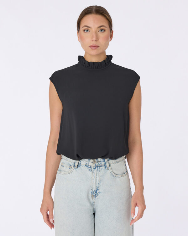Emily frill top black