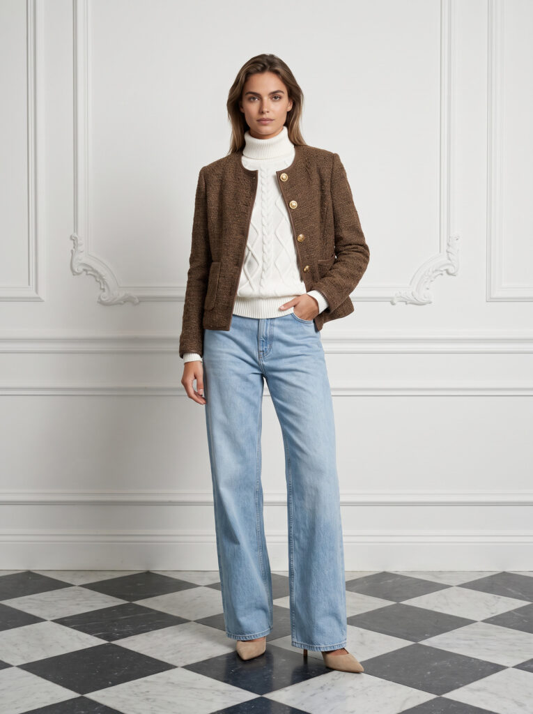 Alexa tweed jacket Brown