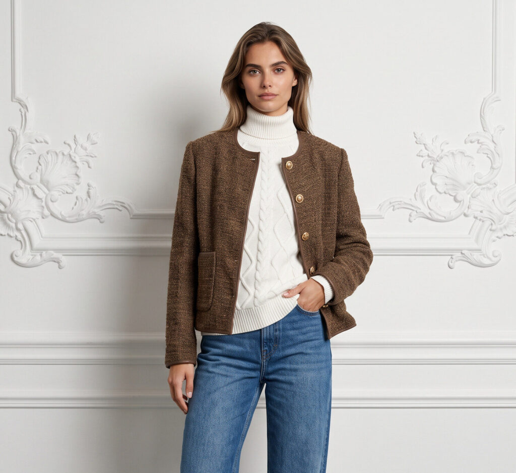 Alexa tweed jacket Brown