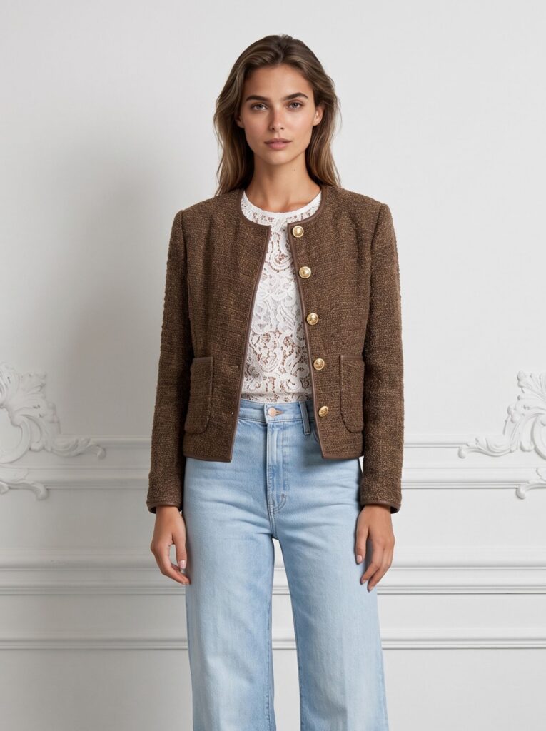 Alexa tweed jacket Brown